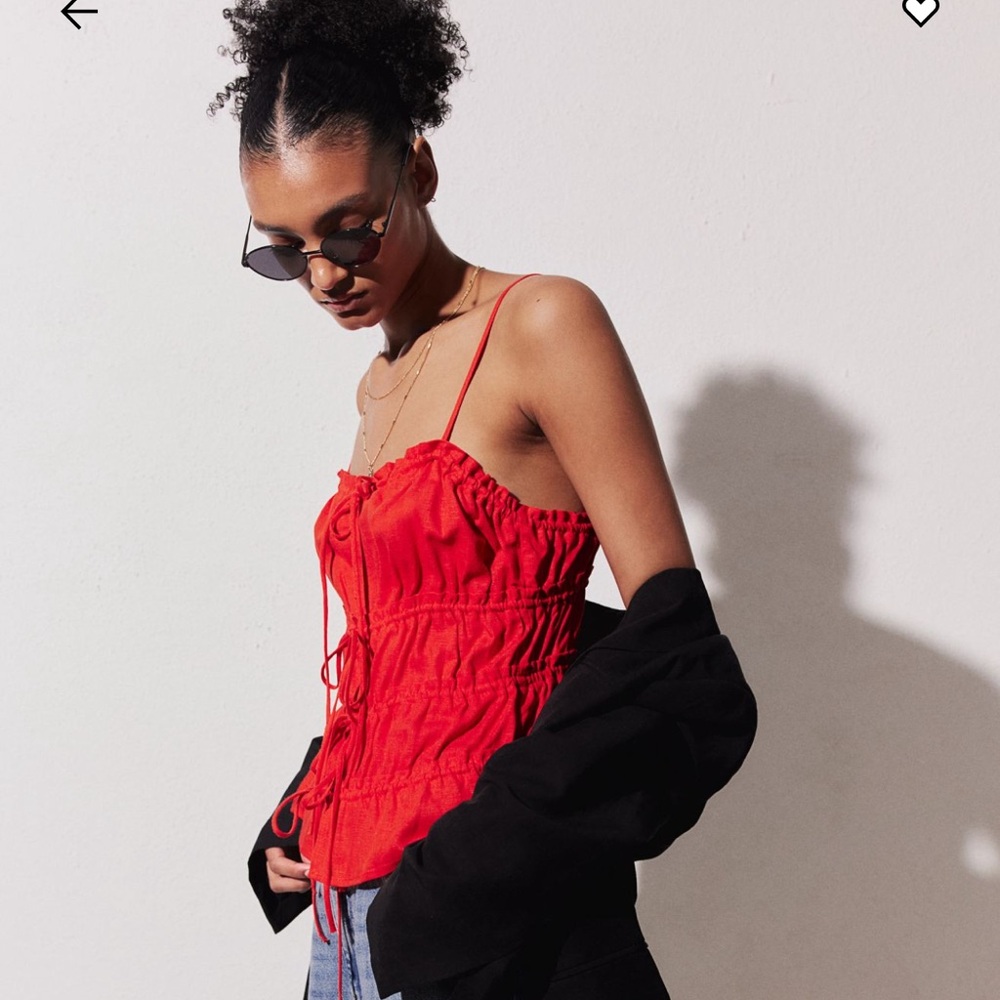 H&M drawstring detail cami top